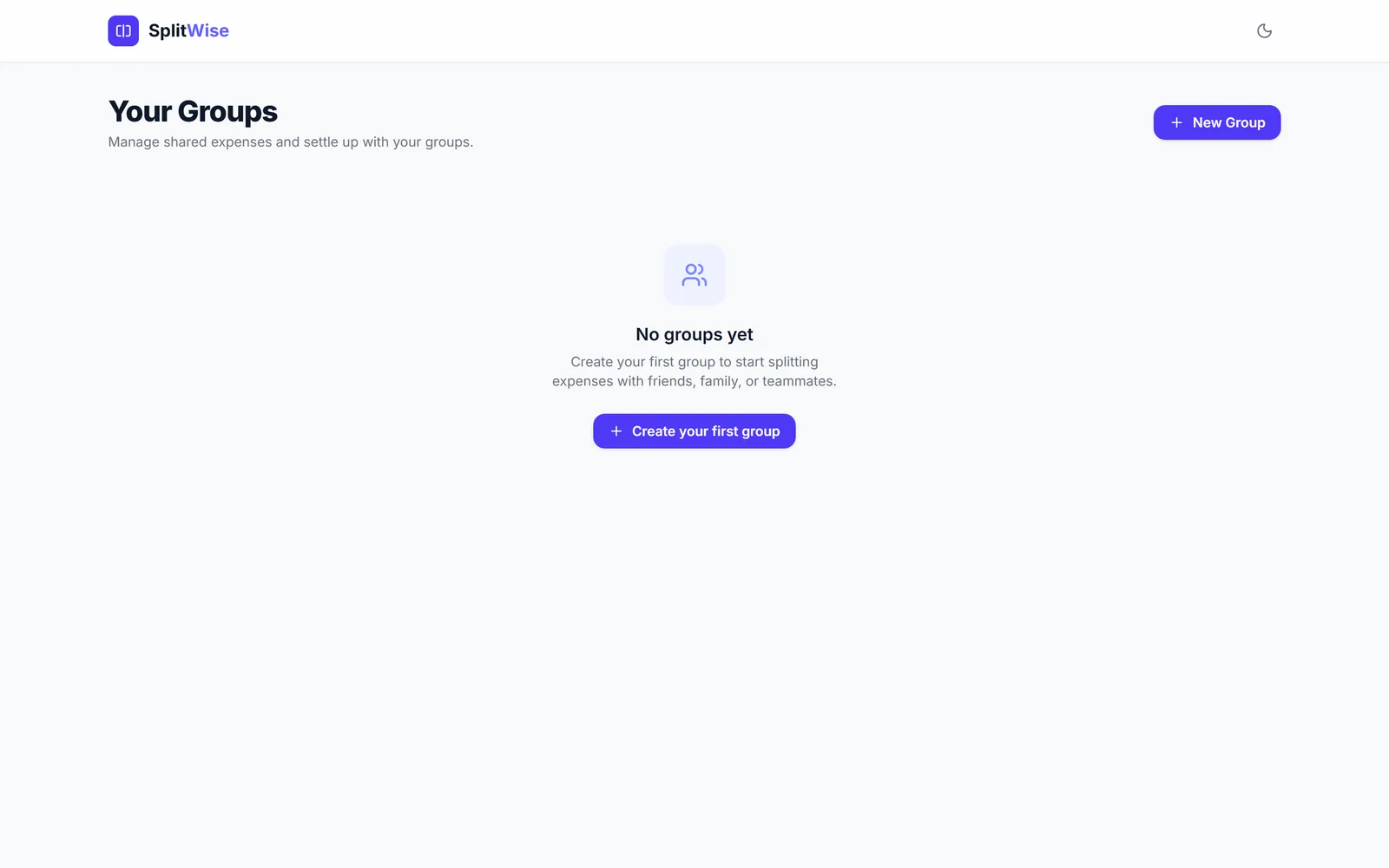 Screenshot of Splitwise – Expense Sharing App